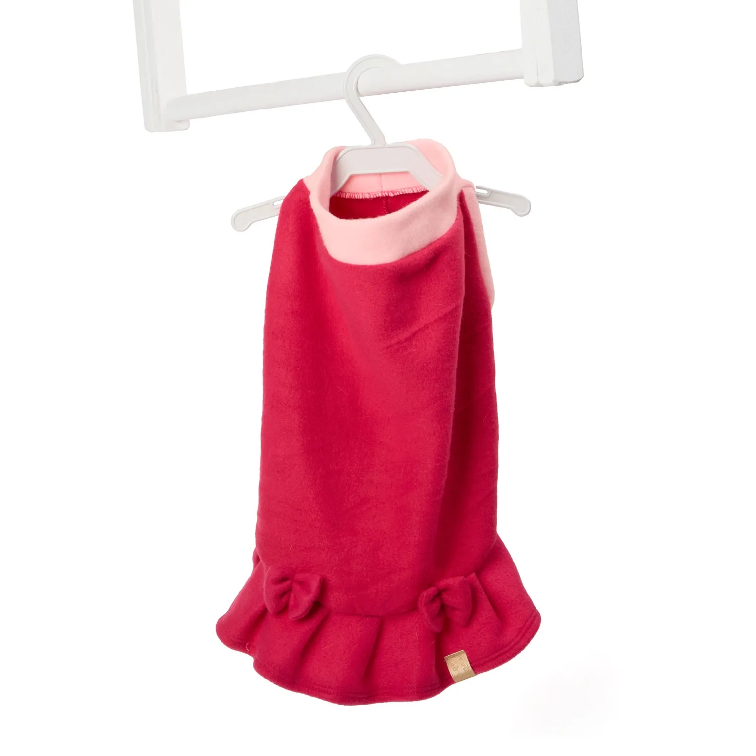 Vestido Soft para Caes e Gatos Fabrica Pet Rosa no cabide-01